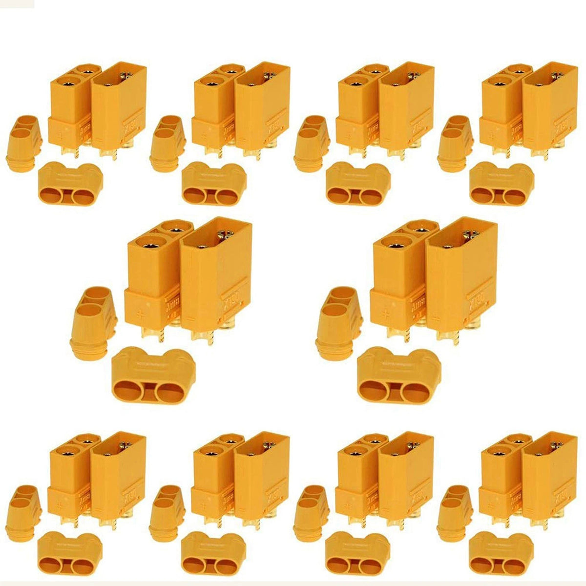 Amass 10 Pair XT90 Male Female Bullet Connectors Power Plugs for RC Lipo Battery