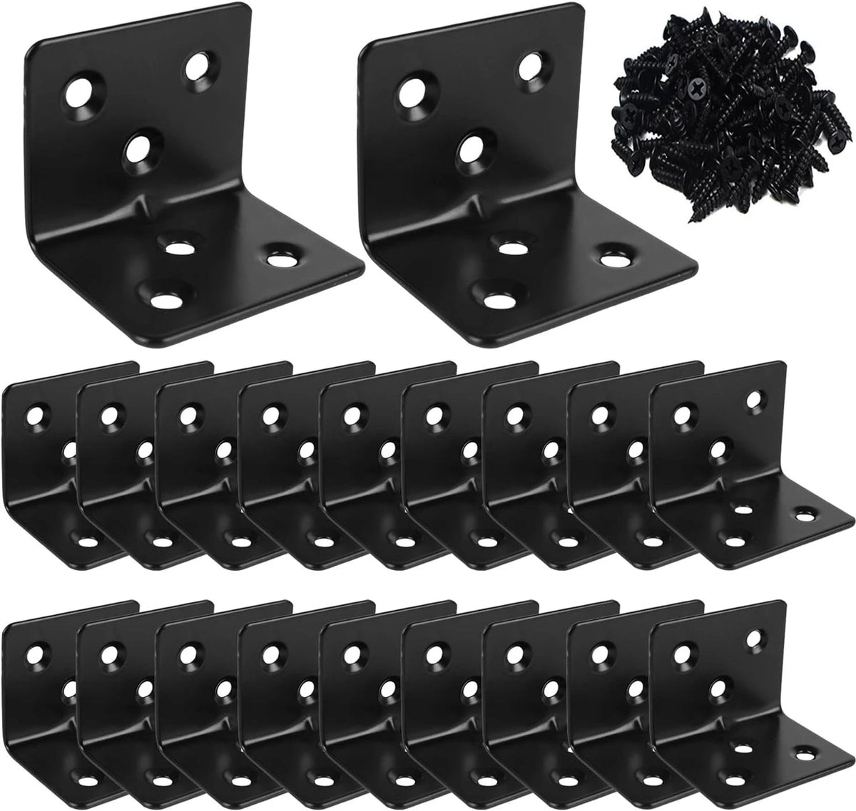 20PCS Corner Braces Heavy Duty Stainless Steel L Shape Brackets 1.2