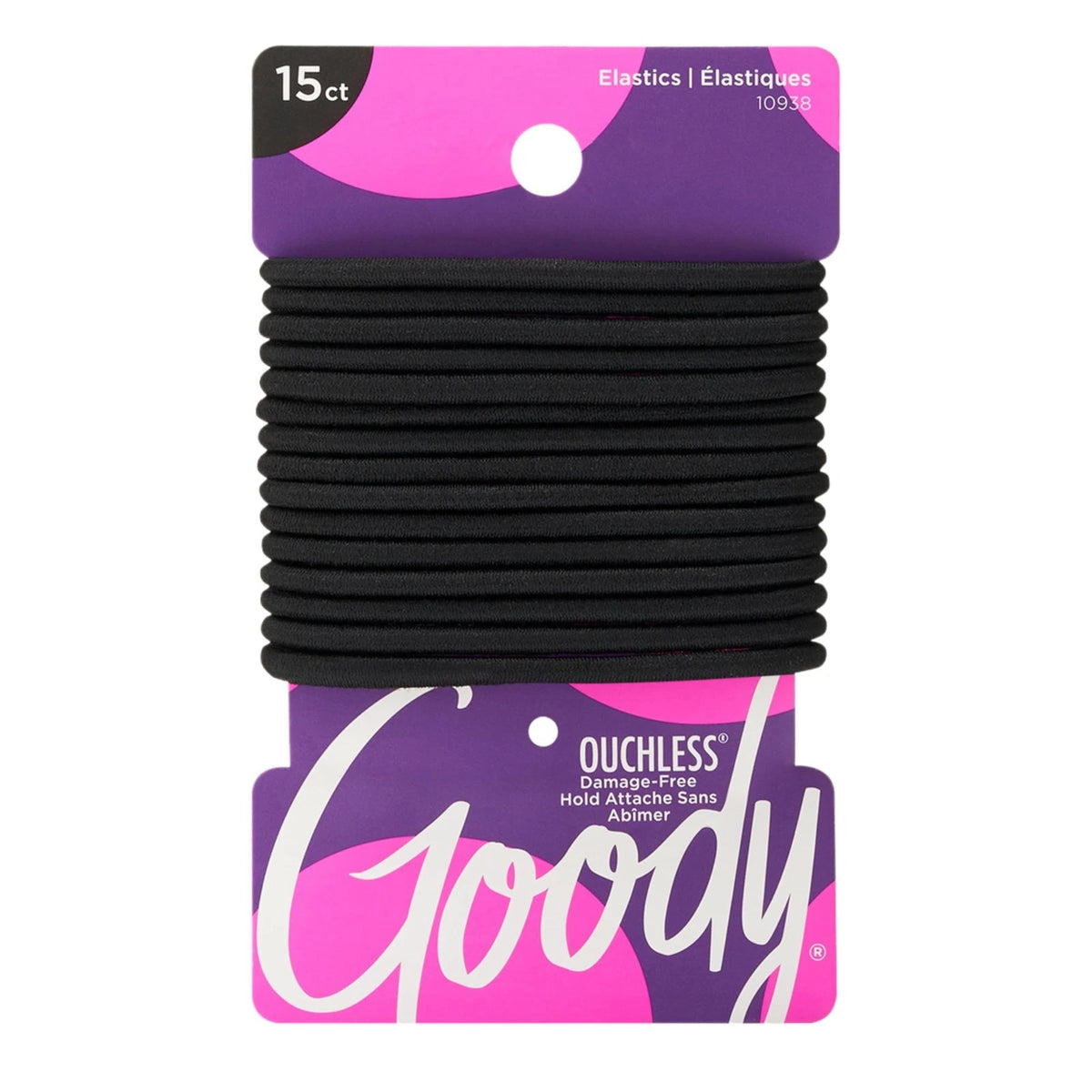 Ouchless Hair Elastics ?No Pull, No Breakage, Tangle-Free Hold for Thick, 15 Pc