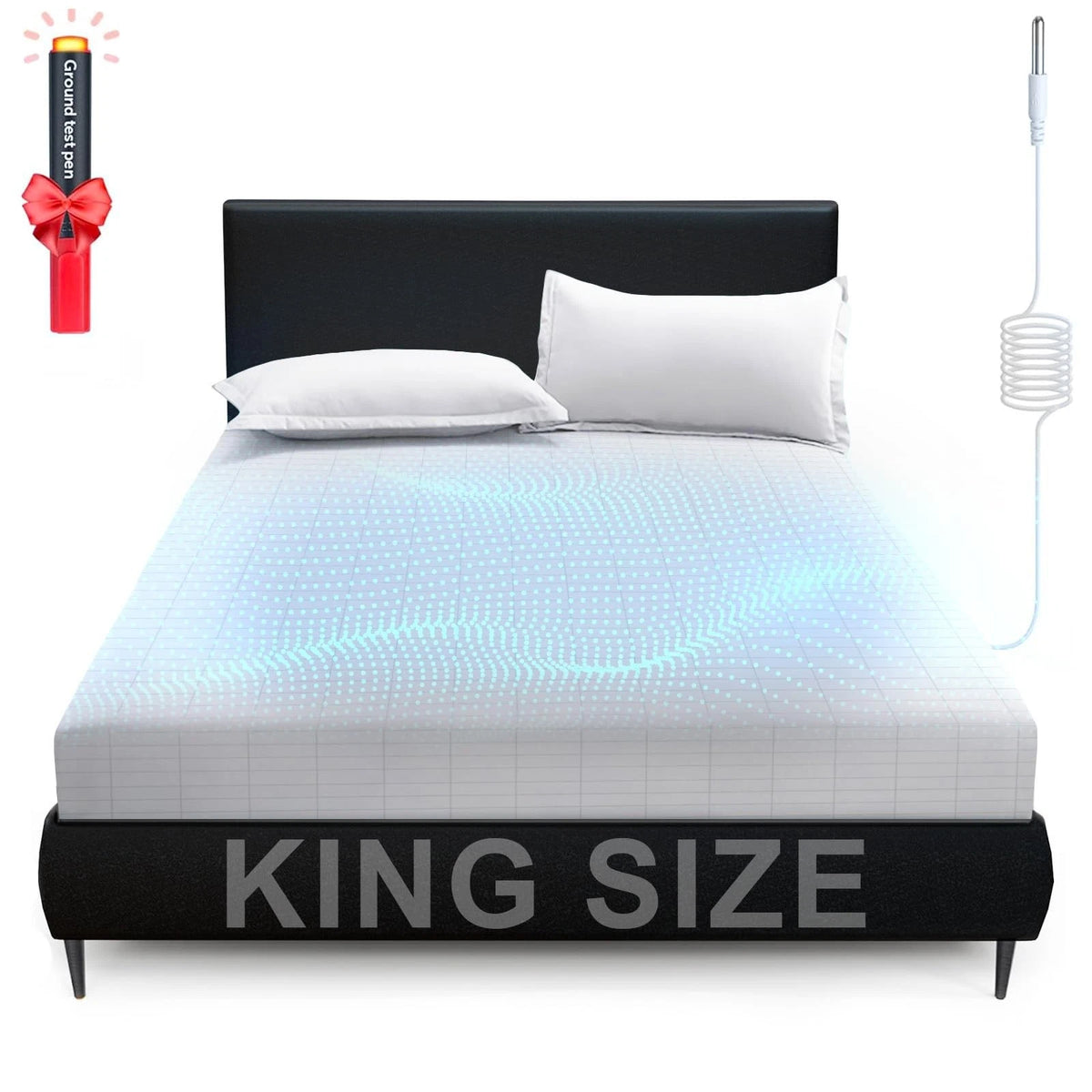 Adamson Grounding Fitted Sheet Queen Size, Earthing Sheets - Pure Silver Fiber &