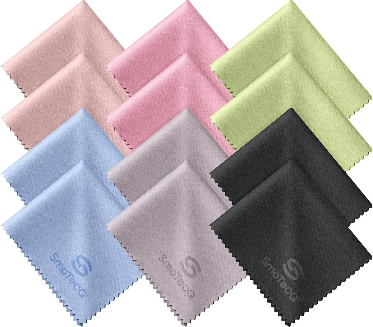 12 Pack Microfiber Lens Cleaning Cloths ?Ultra-Soft, Scratch-Free Eyeglass Clot