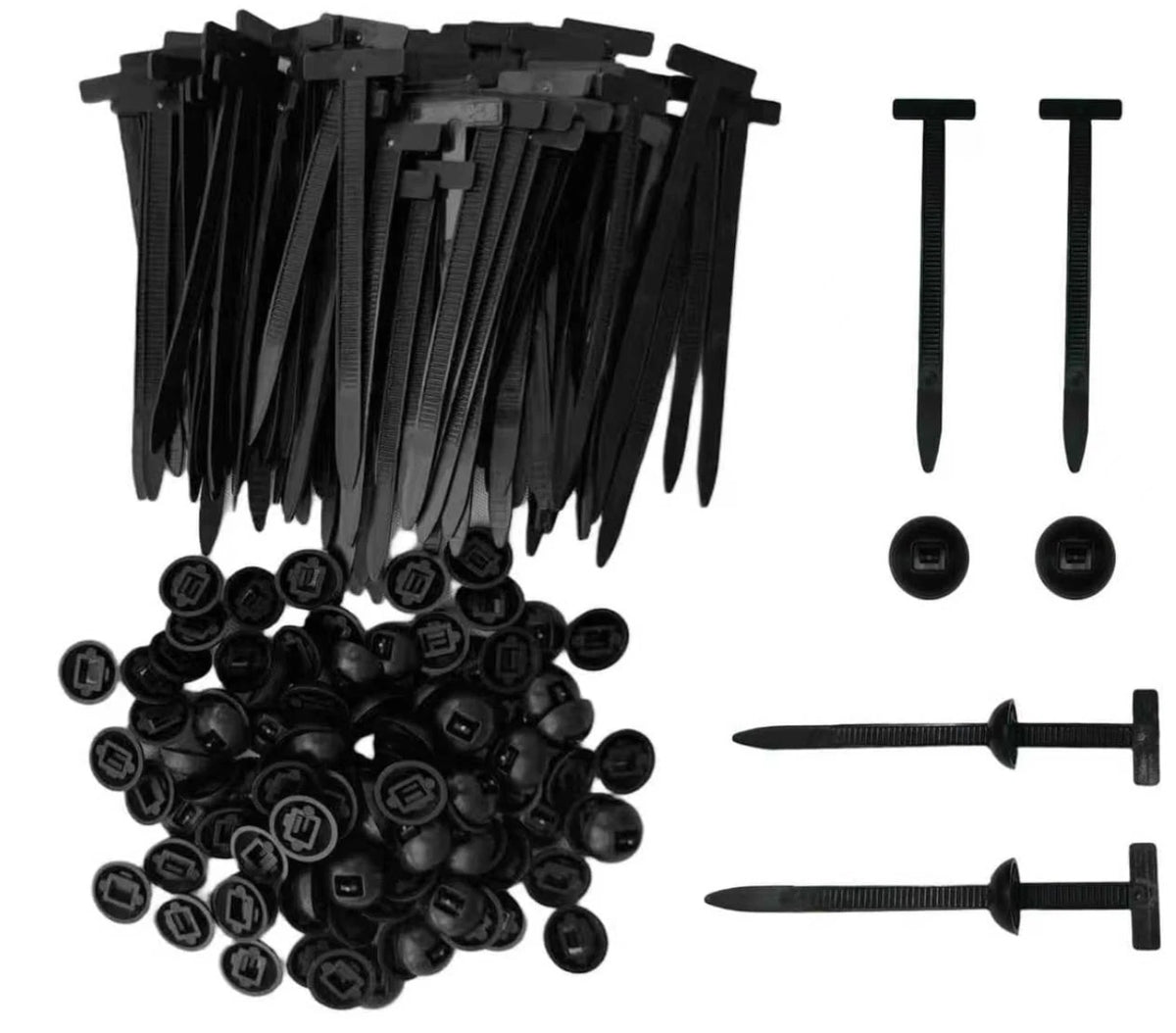100Pcs Automotive Nylon Cable Tie Fastener Kit ?Universal Car Zip Tie Buckle C