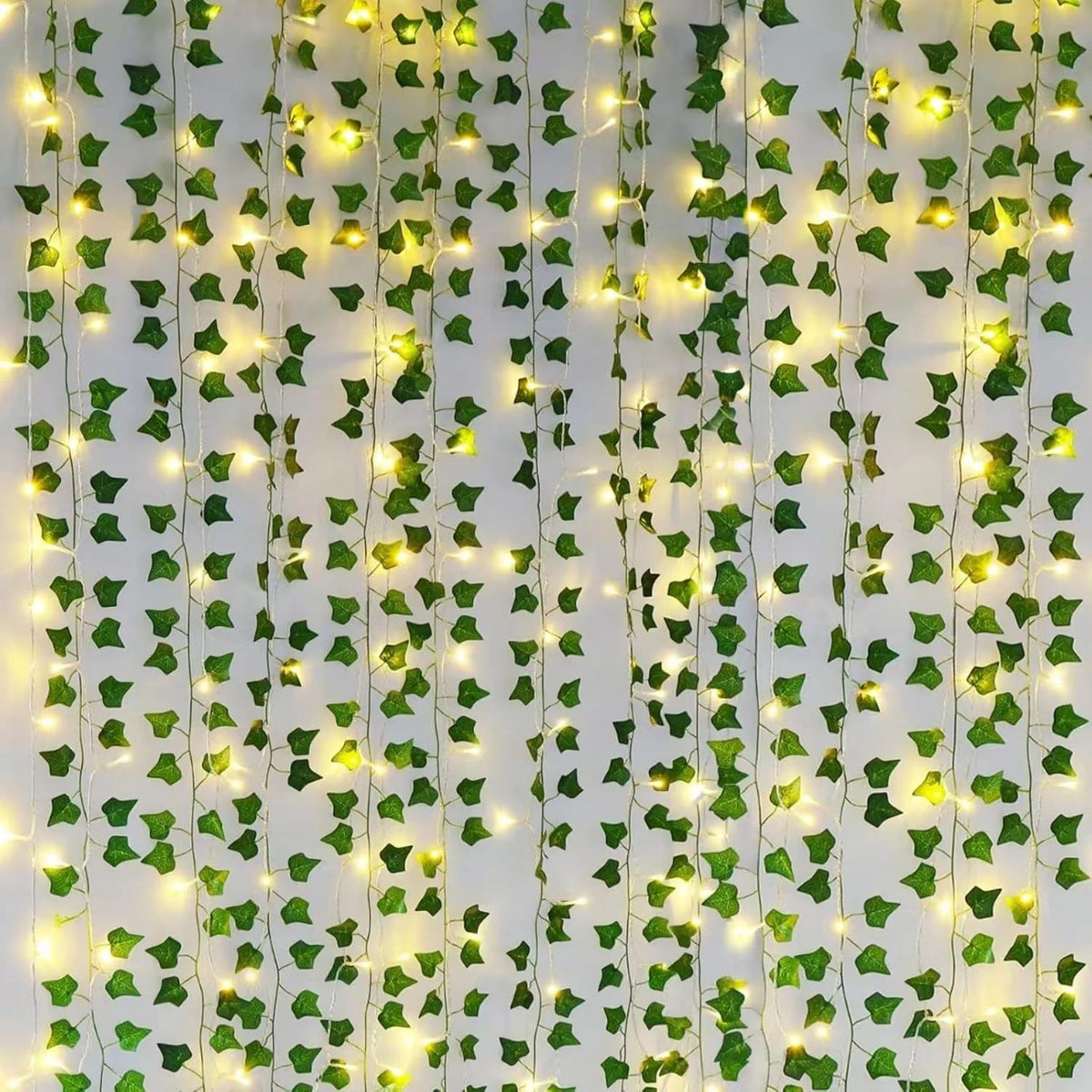 Fake Vines for Room Decor(12 Pack 84 FT),with CE Certified 80 LED String Lights