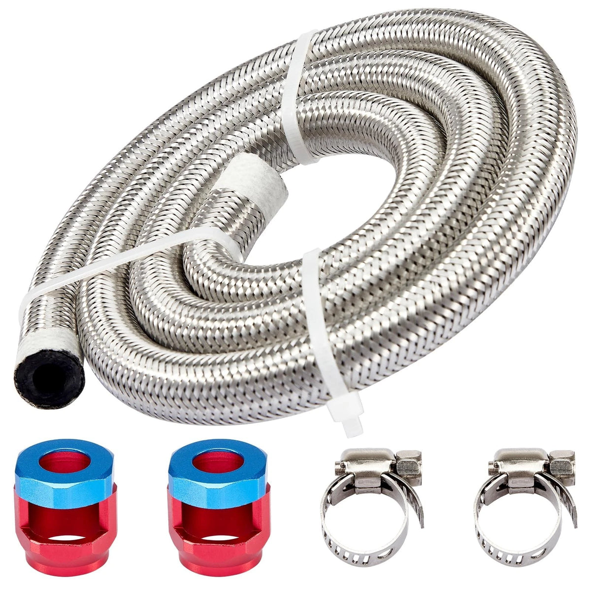 CarBole Stainless Steel Braided Fuel Line, 5/16