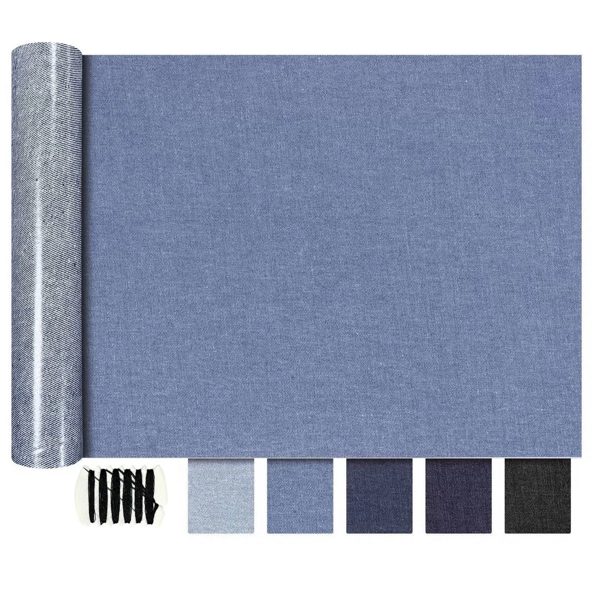 Extra Large Blue Iron On Denim Patches for Jeans Hole Repairing and Decoration
