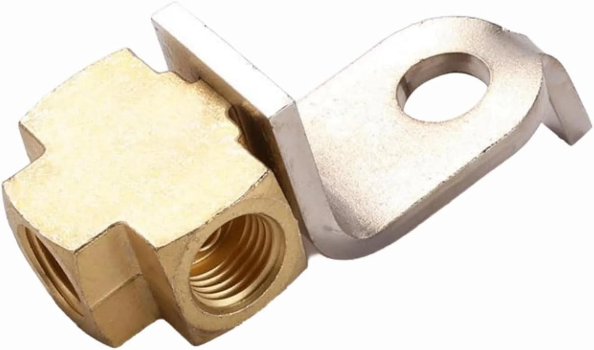 3-Way Female Brake Line Tee for 3/16 Inch Tube with Mounting Bracket for Inverte