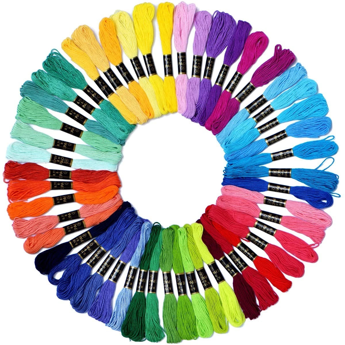 50 SKEINS Embroidery Floss Set Including Cross Stitch Threads