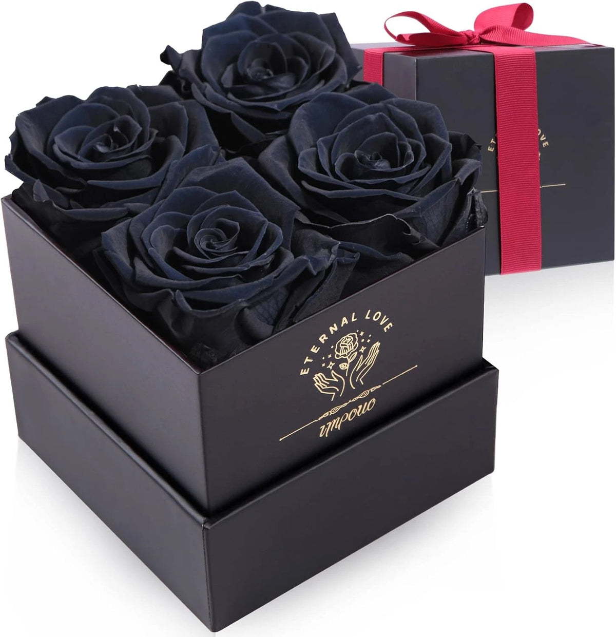 Preserved Rose Gifts for Her Birthday Gifts for Women Valentine's Day-Black Rose