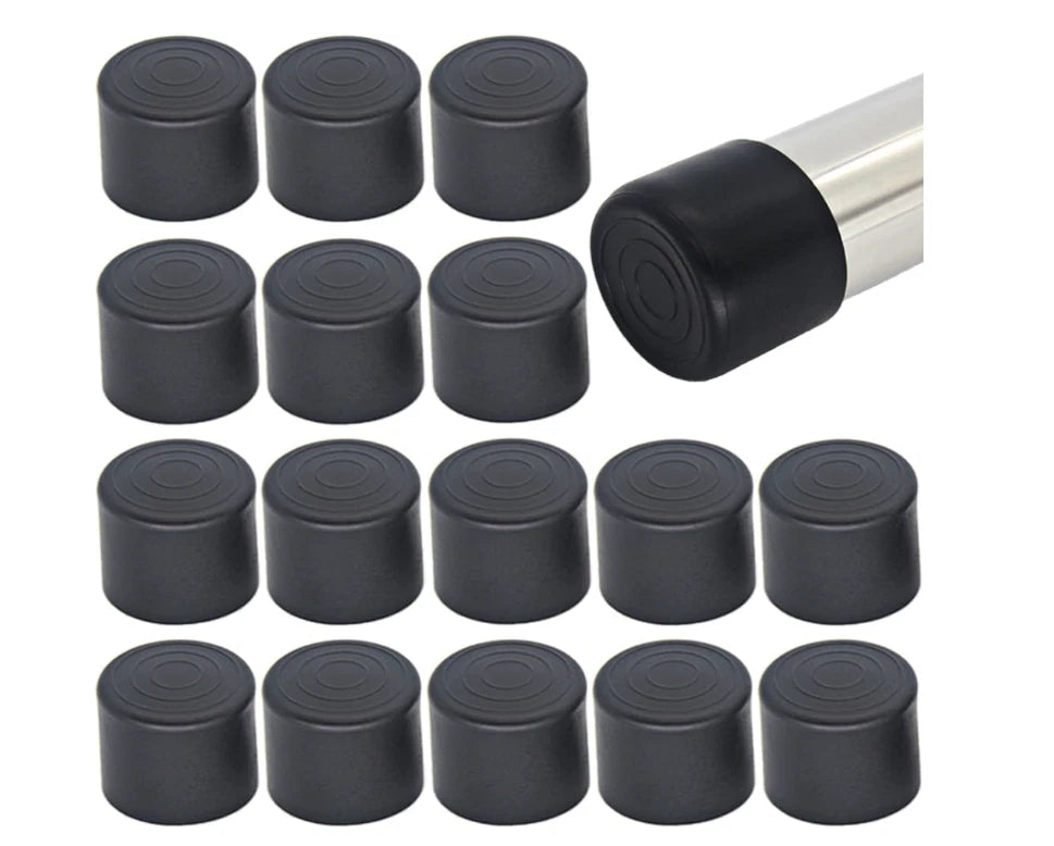 16Pcs 1 Inch (25mm) Round Rubber Chair Leg Tips Caps, Chair Table Leg Covers Flo
