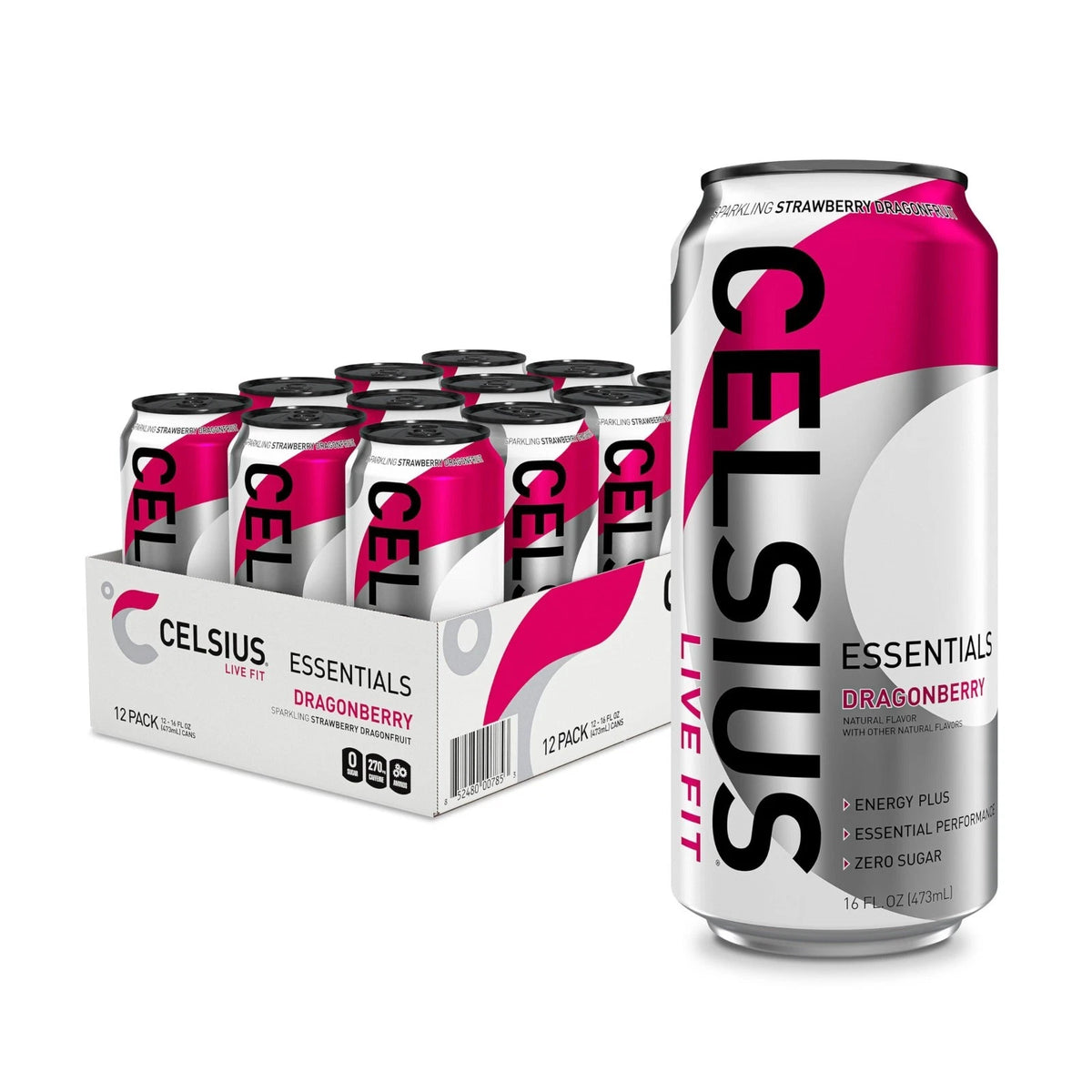 Sparkling Dragonberry, Sugar Free Performance Energy Drink,16 Fl Oz (Pack of 12)