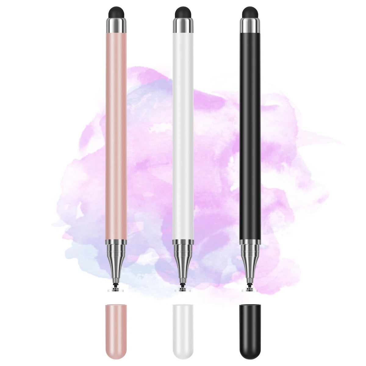 3-Pack Tablets Stylus Pen for All Touchscreen with Precision Disc Tip, 2-in-1