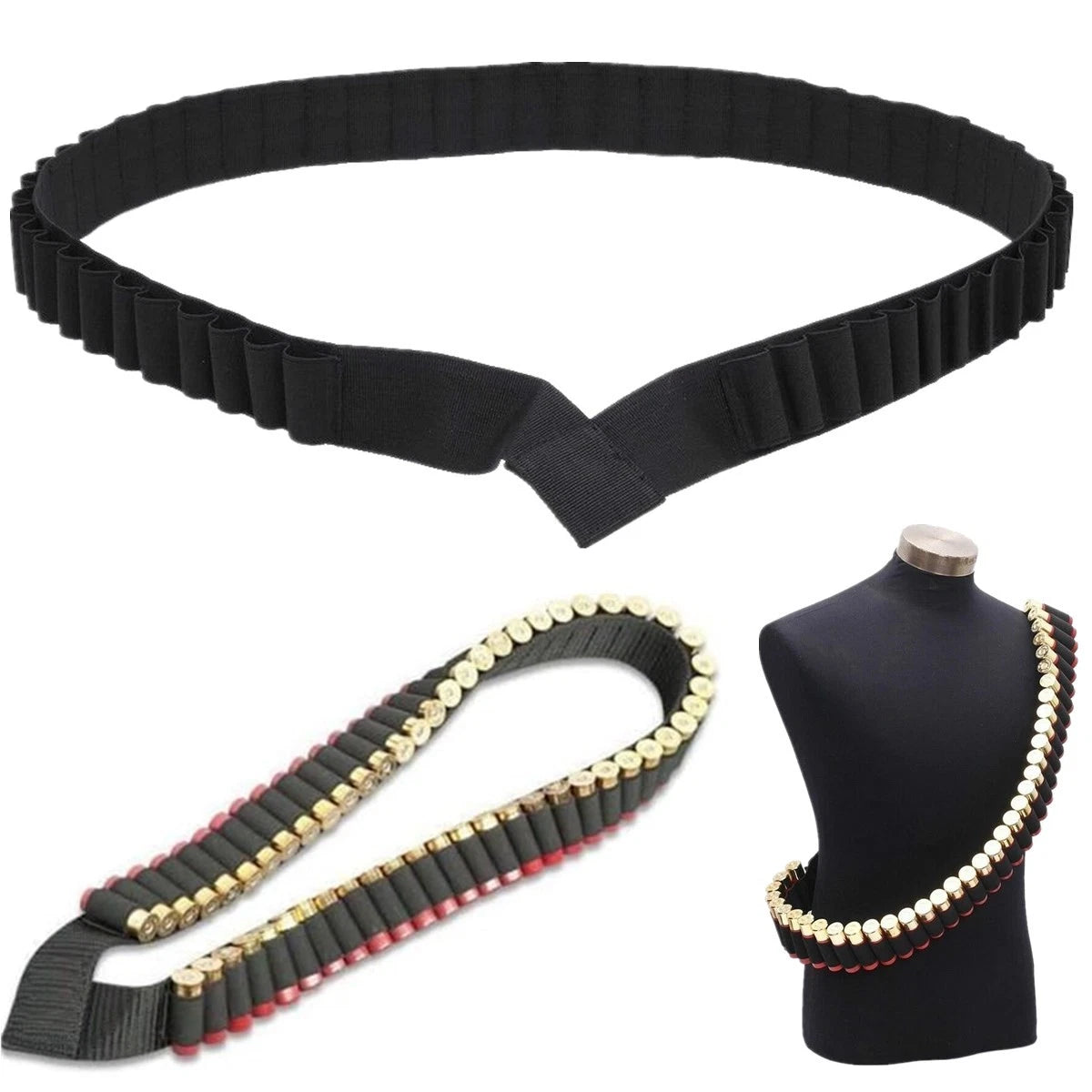 Shotgun Bandolier Rifle Sling ??Holds 56 Shells, 12 & 20 Gauge Ammo Holder 56 R