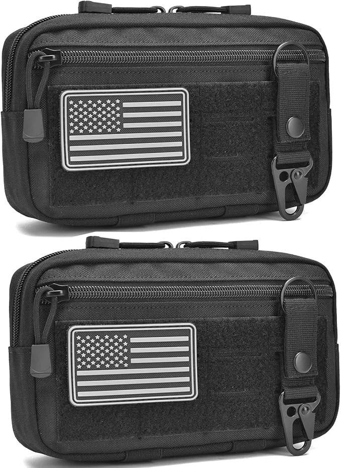 2 Pack Tactical Molle Admin Pouch with US 8.7
