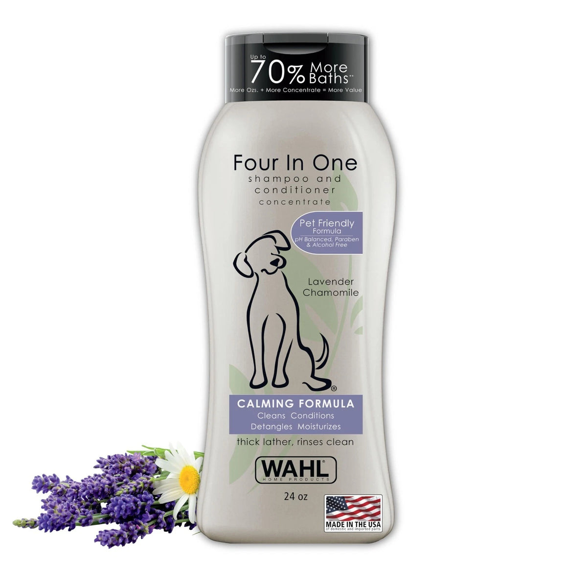 USA 4-In-1 Calming Pet Shampoo for Dogs ?Cleans, Conditions, Detangles, & Moist