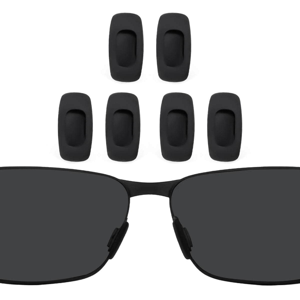 Replacement Nose Pads for Maui Jim Sunglasses, 3 Pairs Black