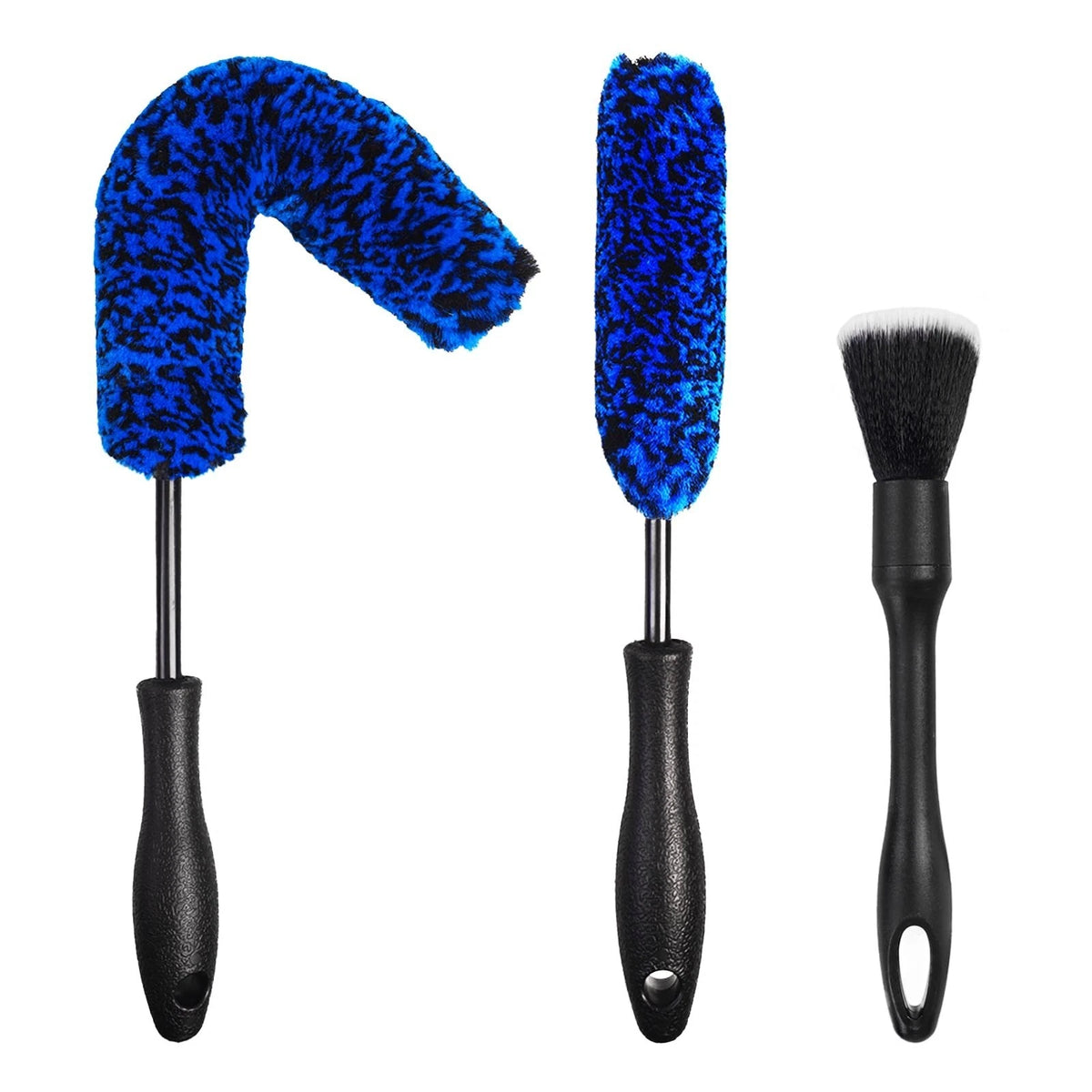 NIKCOSMK 3PCS Wheel Brush Kit for Cleaning Wheel and Tire, Wheel and Rim Brus...