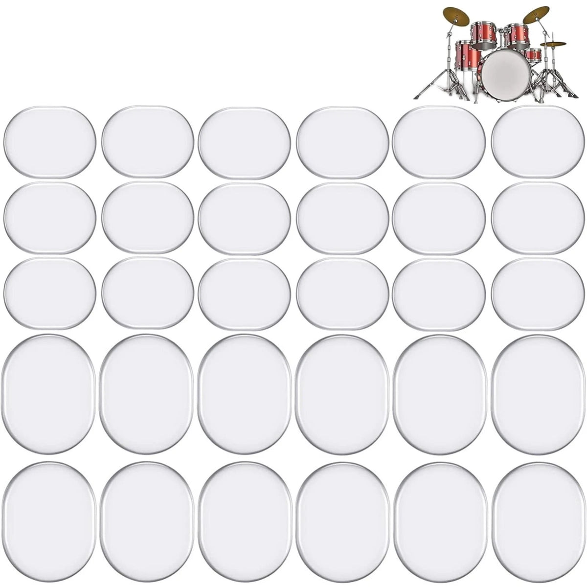 30 Pcs Drum Dampeners Gel Pads Multicolored Soft Quality Silicone Damper Pads Dr