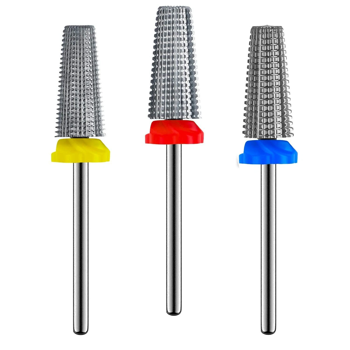 3Pcs Carbide 5 in 1 Nail Drill Bit Set- Two Way Rotate Use for Both Left and Rig