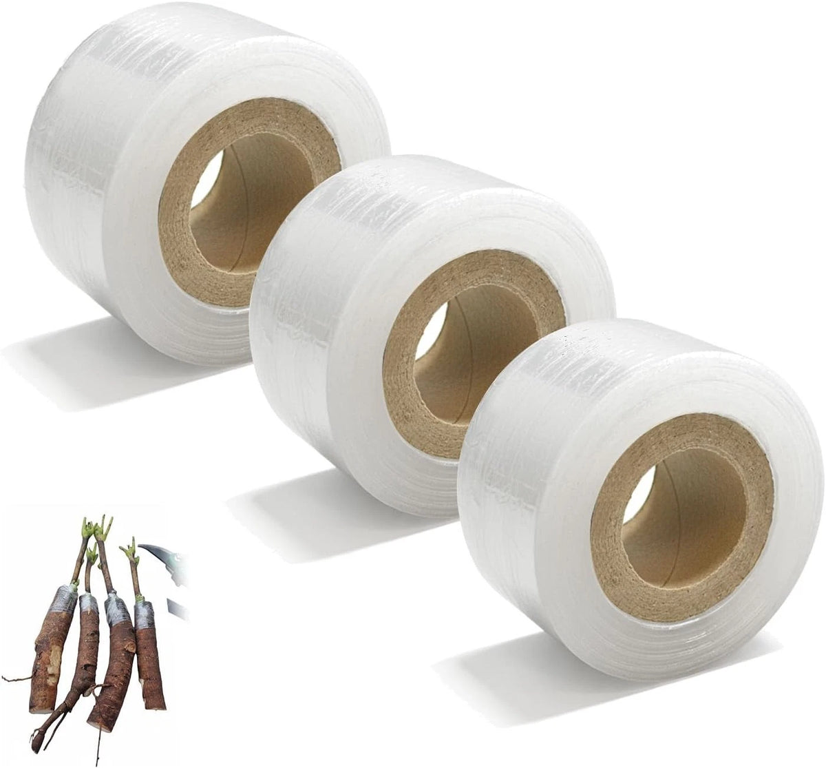 3 Pack Grafting Tape - Stretchable Self Adhesive Plant Film Clear Nursery Repair