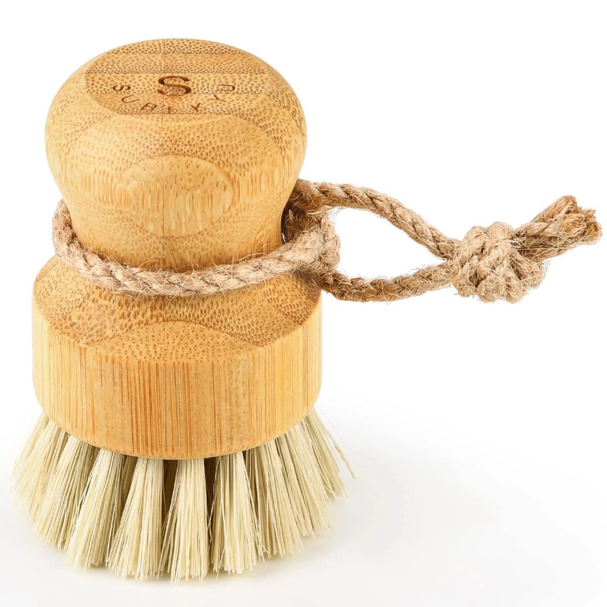 Bamboo Dish Scrub Brushes for Kitchen, Cleaning Scrubber for Washing Cast Iron P