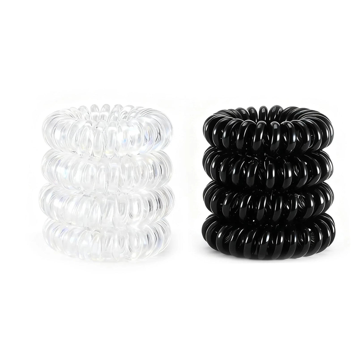8PCS Spiral Hair Ties for Women, 1.57 Inch (4 cm) Diameter