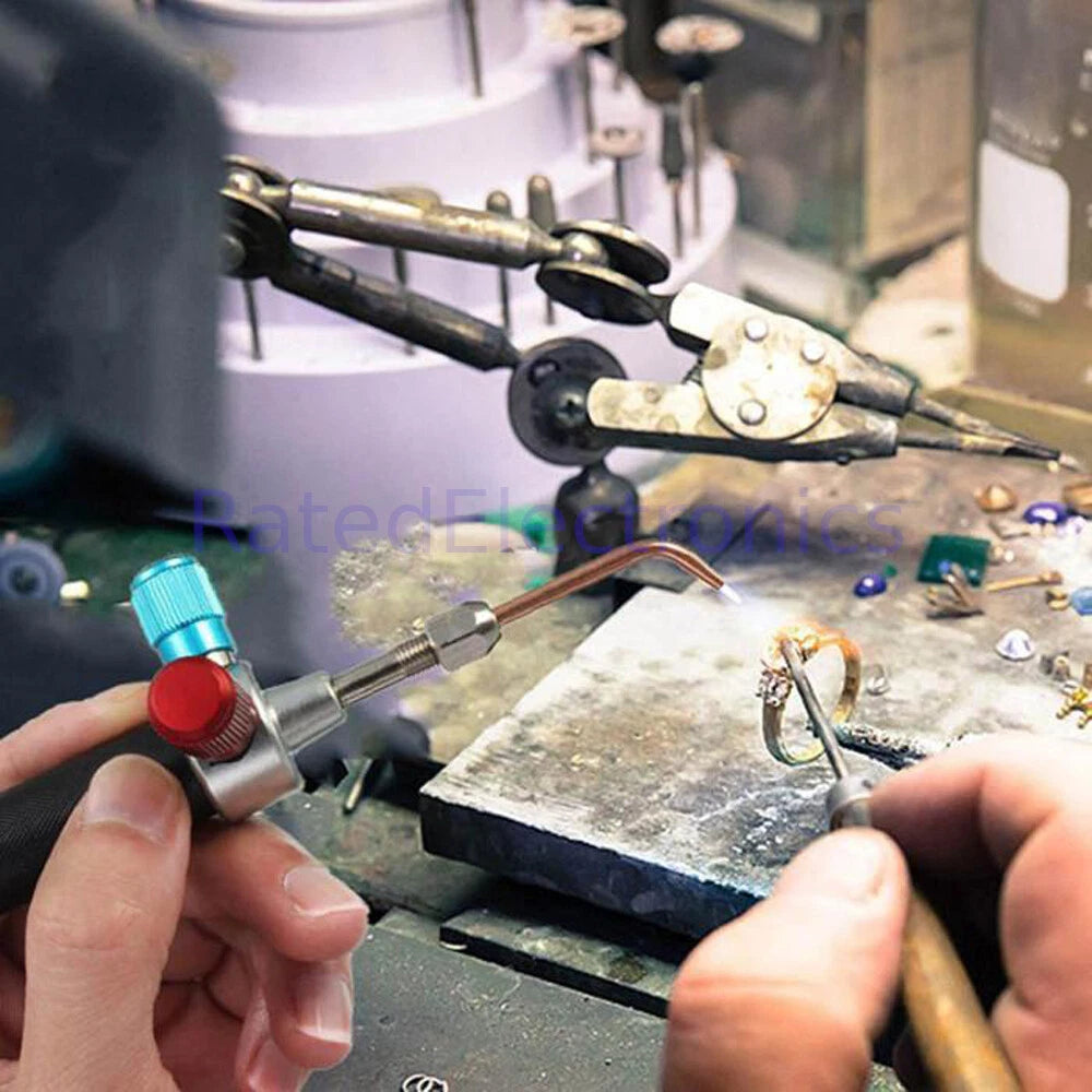 5 Tips Micro Mini Gas Torch Welding Machine Jeweler Jewelry Soldering Cutting US