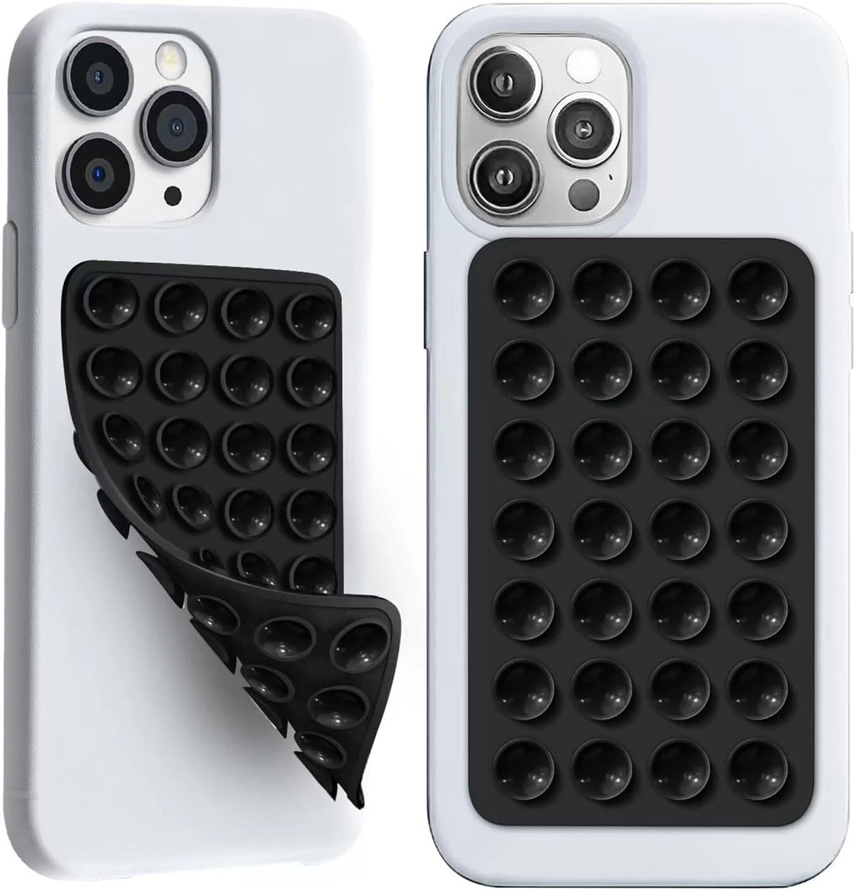 2 Pack Silicone Octo Cup Buddy Sticky Grip Holder for Cellphone, Black