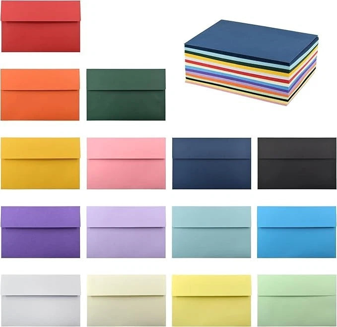 150 Pack Colorful A9 Envelopes 5-3/4 x 8-3/4 for Invitations and Greeting Cards