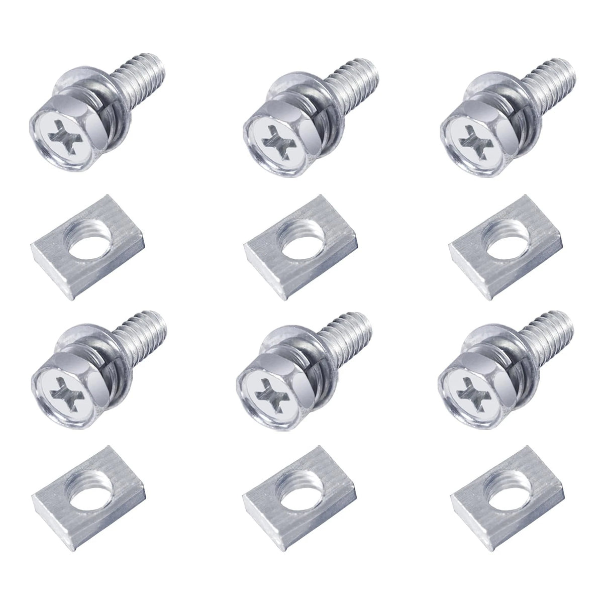 6 PCS Bolts and Nuts Kit, Motorcycle Battery Bolts and Nuts, M6x16MM Motorcycle