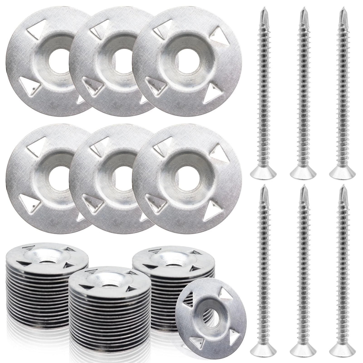 200 PCS Foam Board Fasteners Kit - 100 Pcs 1-1/8 Inch Washers & 100 Pcs Screws
