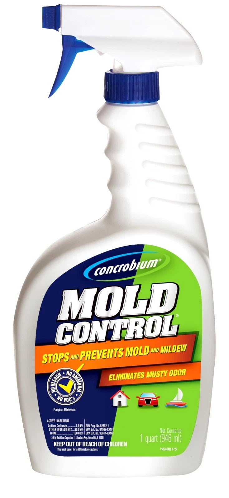 Mold Control, 32 oz Spray ?Eliminates & Prevents Mold ?EPA-Registered, Blea...