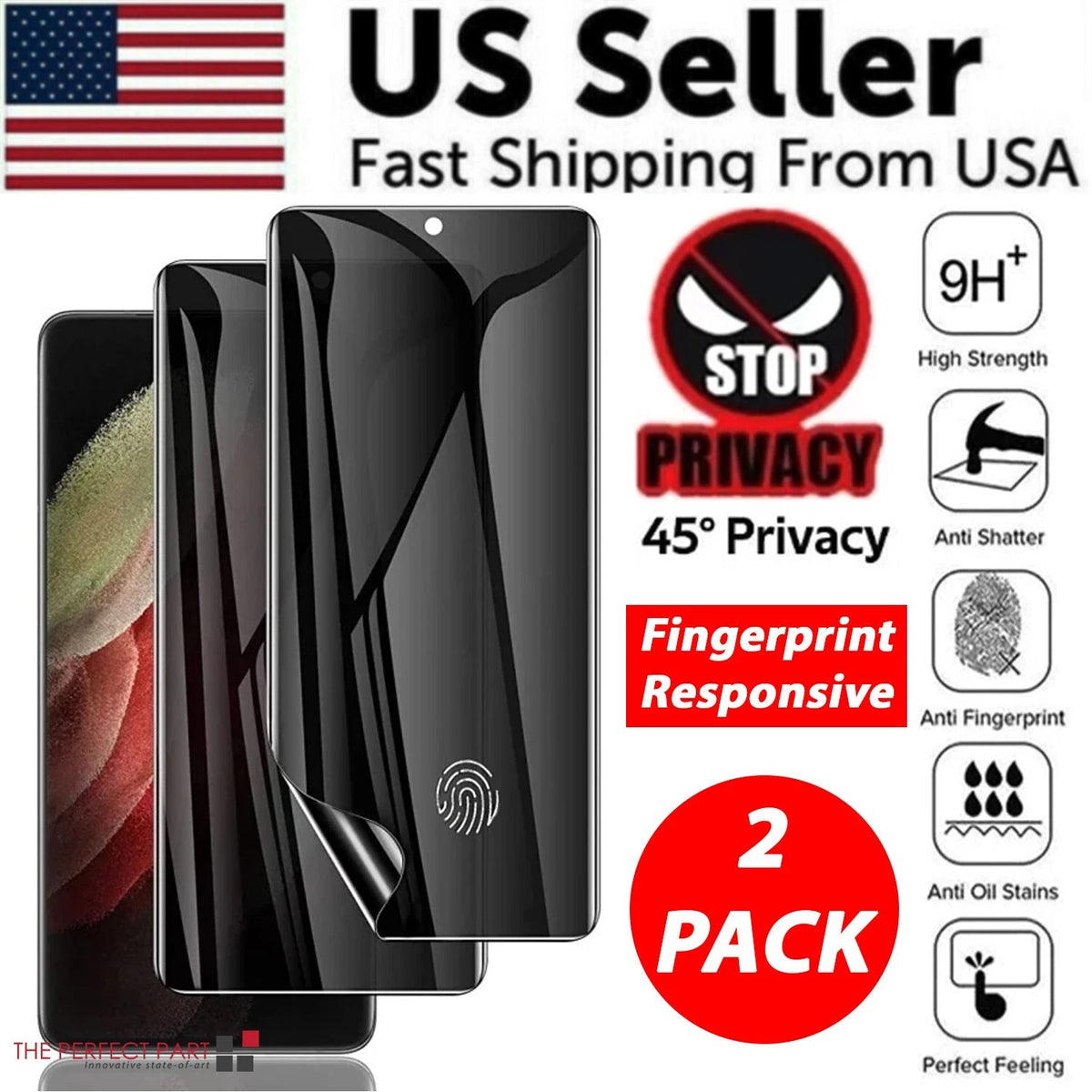 Anti-Spy Privacy Hydrogel Screen Protector For Samsung S26 S25 S24 Ultra Plus US