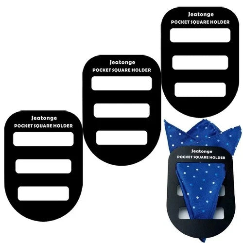 Pocket Square Holder Keeper Organizer for Men Prefolded 3 Pcs