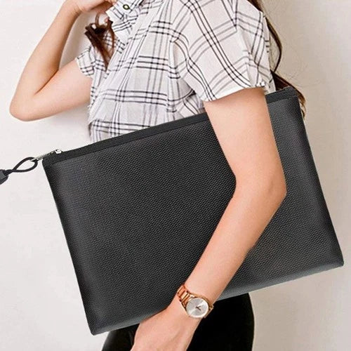 Large Fire Proof money Bag Fireproof Document Pouch Waterproof Safe Cash US
