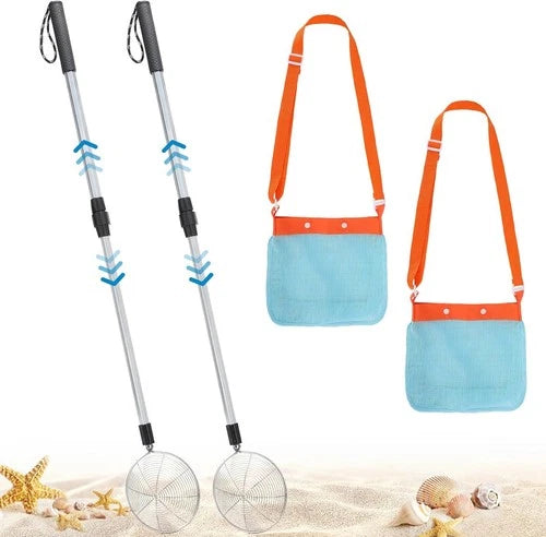 2 Pack Sand Sifter with Seashell Bags - 21.6