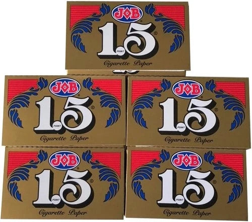 1.5 Rolling Papers, 5 Pack Bundle, 120 Paper Leaves Total