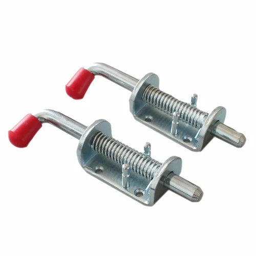 2 Pcs Trailer Spring Latch Pin, 1/2 Inch Barrel Bolt Spring Loaded Silver Latch