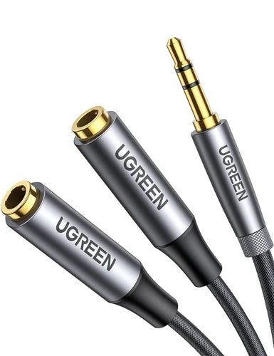 Headphone Splitter 3.5mm Aux Splitter 2 Female to 1 Male Audio Y Split...