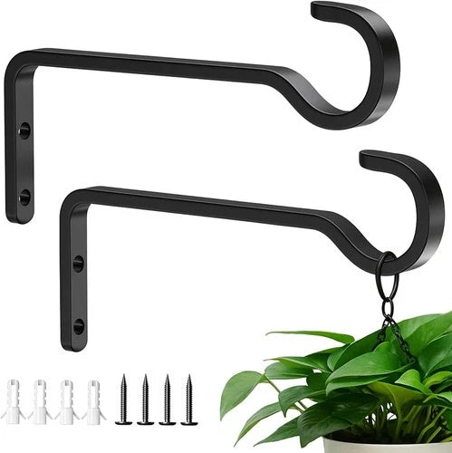 Heavy Duty Plant Hooks Wall 6-Inch 2 Pack Plant Hangers Outdoor Hold 35lb