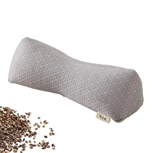 Buckwheat Pillow, Cooling Cervical Neck Support Pillow,Adjustable Gray