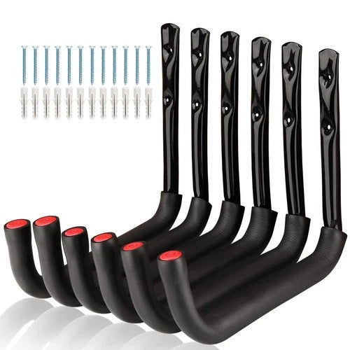 Garage Storage Hooks Heavy Duty 6 Pack Wall Mount Ladder Hangers Organizer
