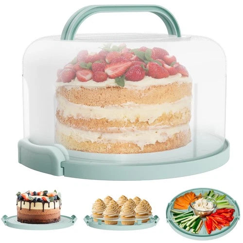 Cake Carrier with Lid and Handle - Multipurpose Cake Stand with Lid for 10†Cake
