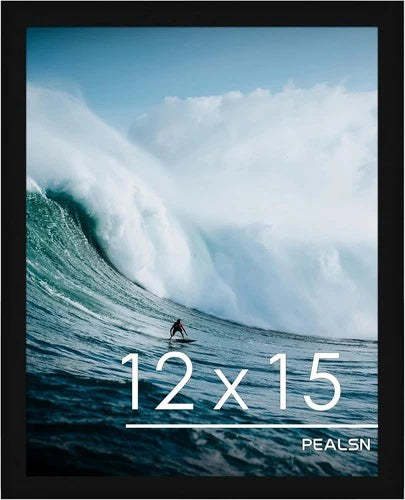 PEALSN 12X15 Picture Frame Black, Photo Frame for Wall Mounting Display Horizont