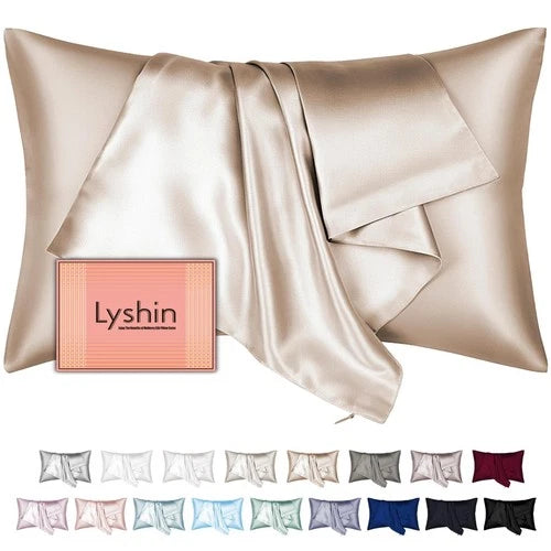 Mulberry Silk Pillow Cases Standard Size with Hidden Zipper, Ultra Smooth and