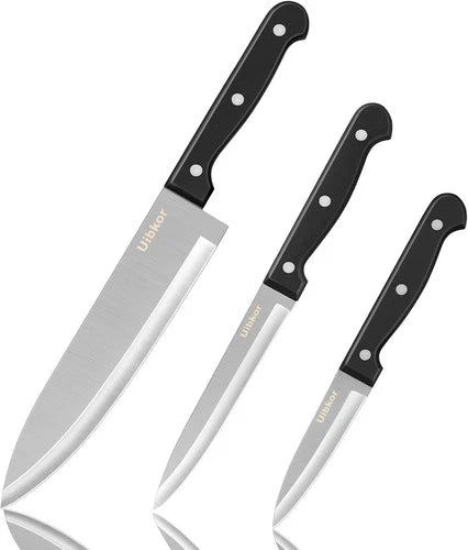 Kitchen Knife, 3-Pcs Knife Set, 8 Inch Chef Knife, 5 Inch Utility Knife, 3.5