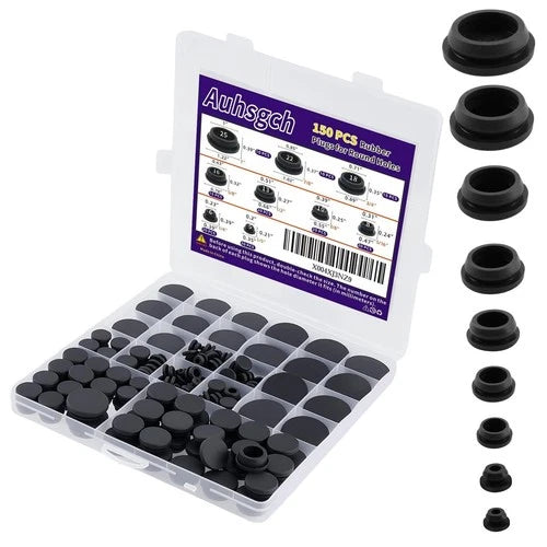 150PCS Flexible Rubber Plugs for Round Holes, 9 Sizes Rubber Plugs for Holes ...
