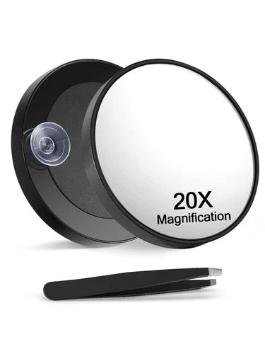 Macaki 20X Magnifying Mirror with 2 Suction Cups, 3.5 inches Magni
