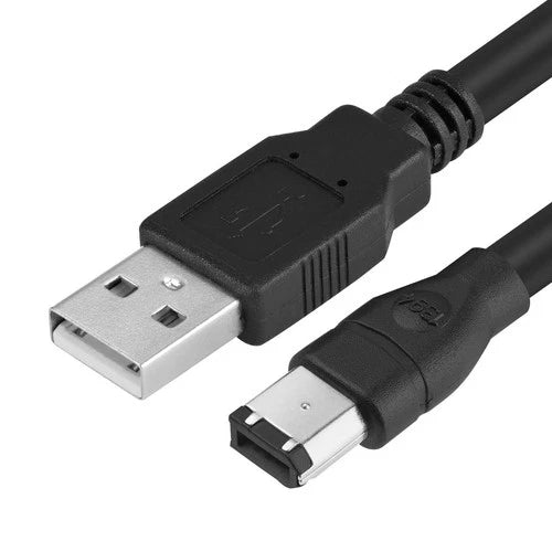 Firewire to USB Adapter Cable 6-Pin IEEE 1394 Male to USB 2.0 Male Converter Fir