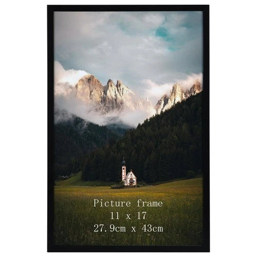 Giftgarden 11x17 Picture Frame Black, 11 by 17 Thin Poster Photo Frame for Wa...