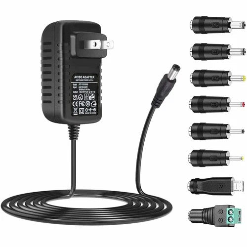 AC Adapter 9V 2A Power Supply AC110V to DC9V 2000mA 1500mA 1000mA 500mA